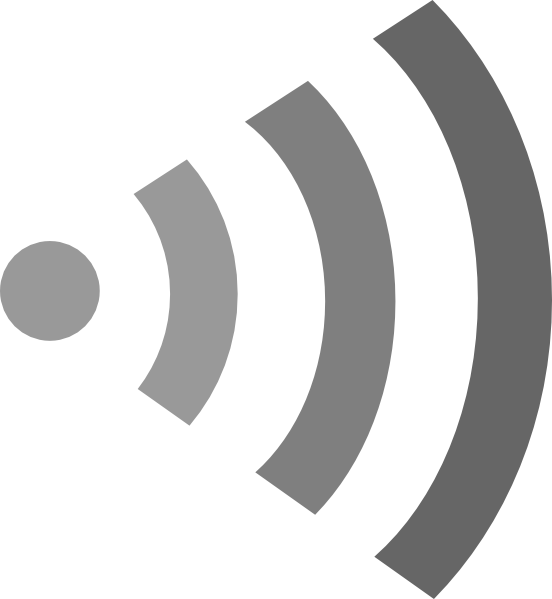 Wifi Logo Right Grey clip art - vector clip art online, royalty 