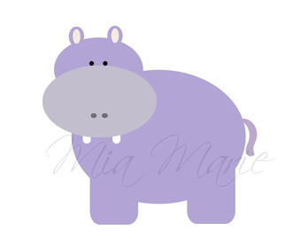 Popular items for hippo clipart 