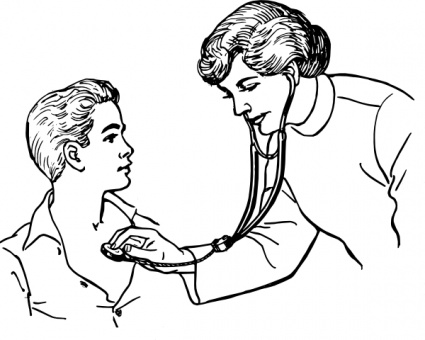 Doctor Examining A Patient clip art - Download free Other vectors