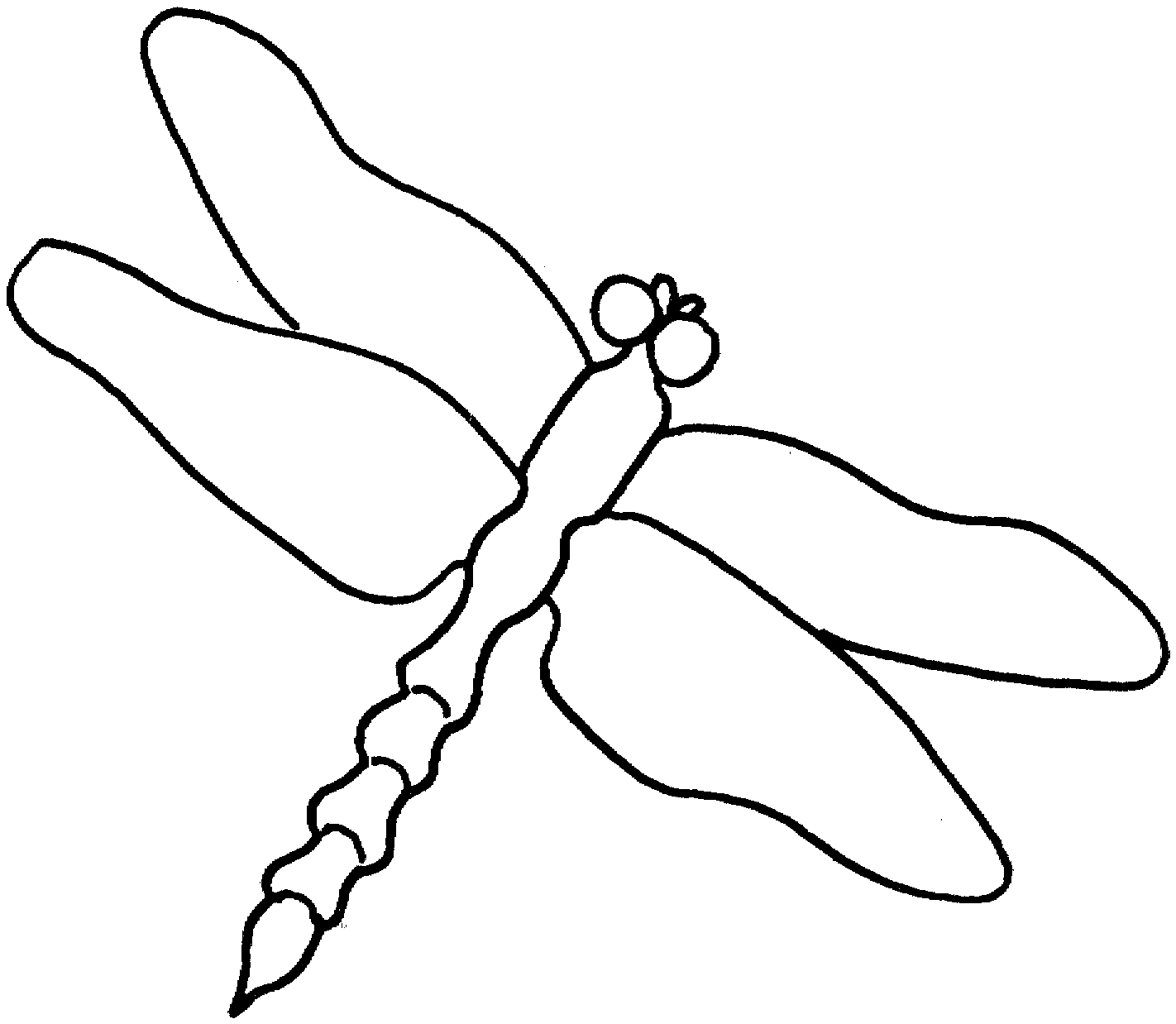black and white dragon fly clip art.
