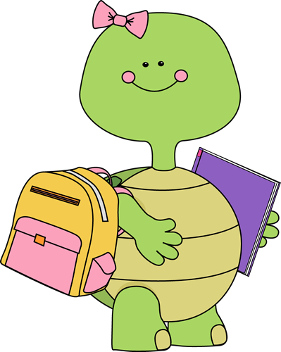 Turtle Going to School Clip Art - Turtle Going to School Image