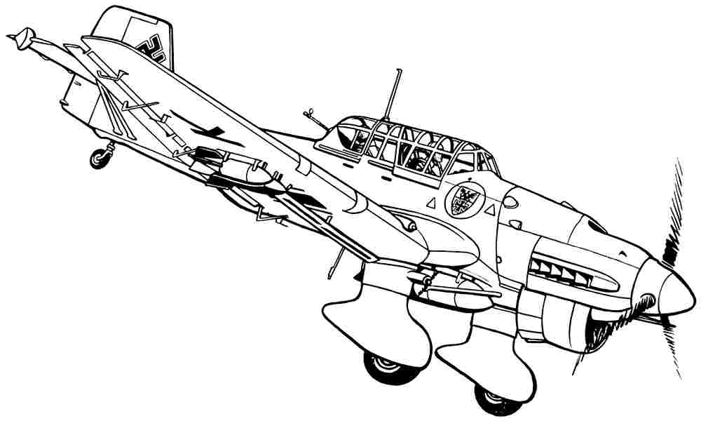 military airplane coloring pages