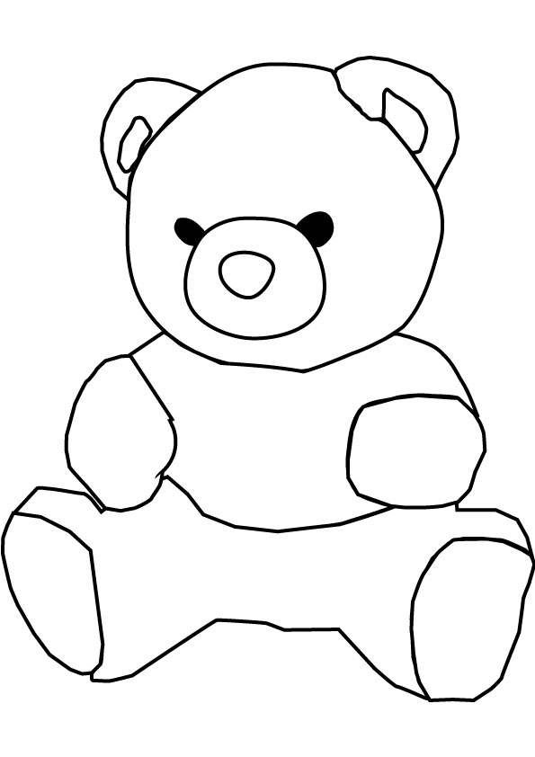 clipart teddy bear black and white - photo #47