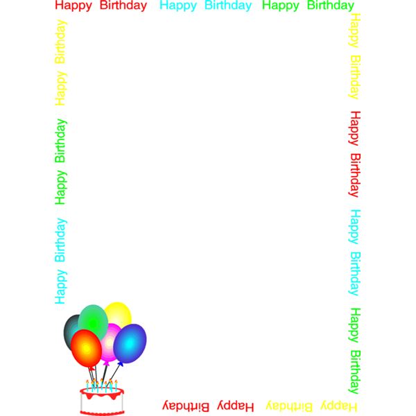 free birthday border clipart