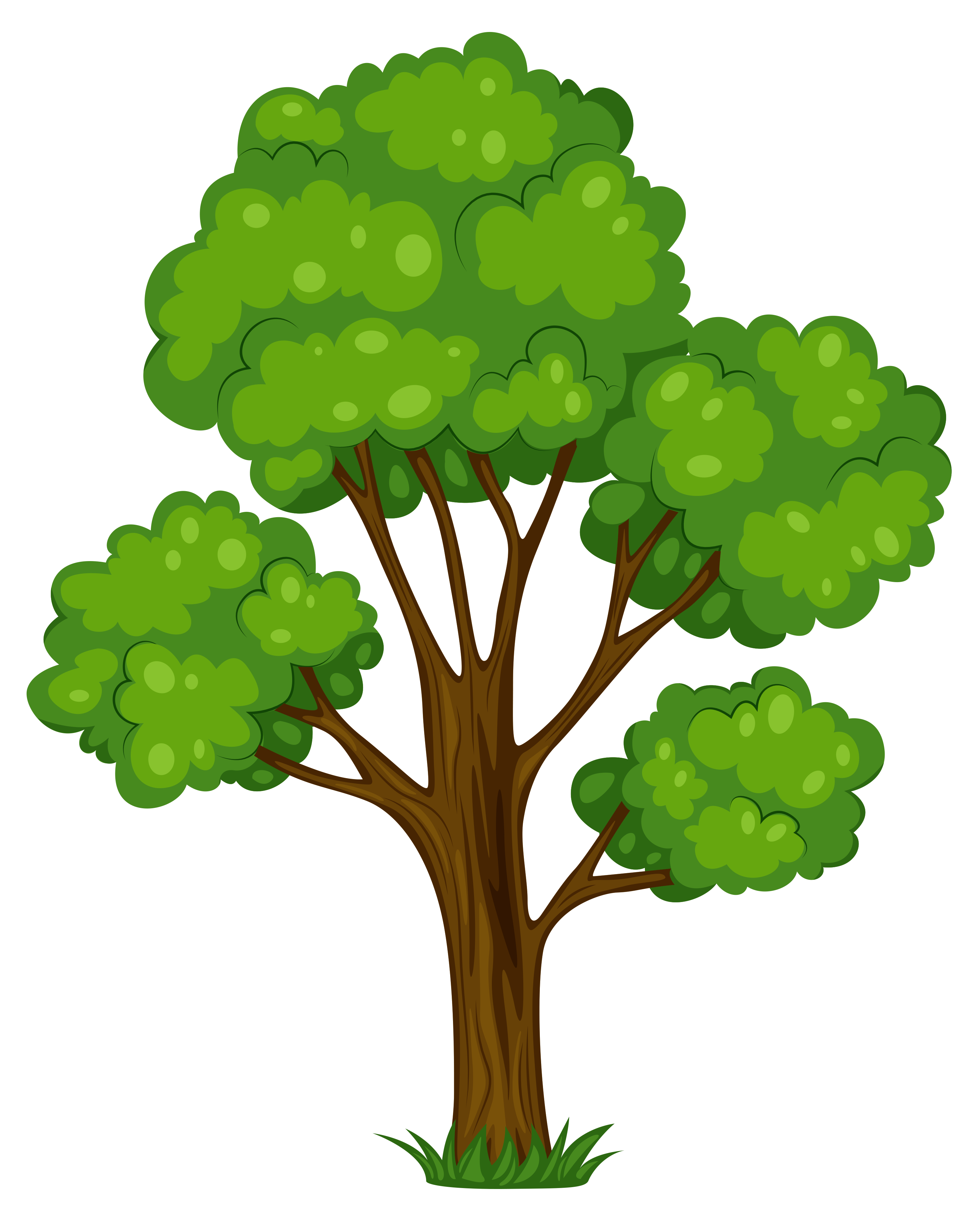 Painted Green Tree PNG Clipart Picture