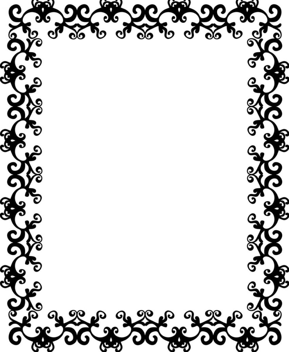 Free Black And White Border Designs, Download Free Black And White