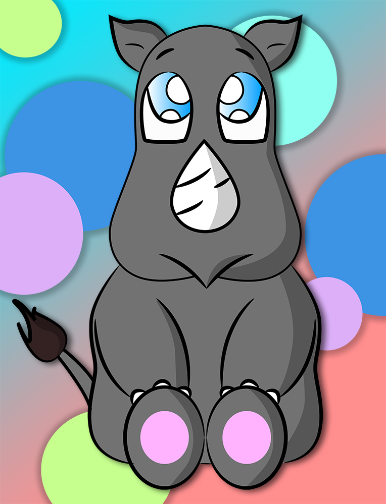 Pix For  Cartoon Rhino Head