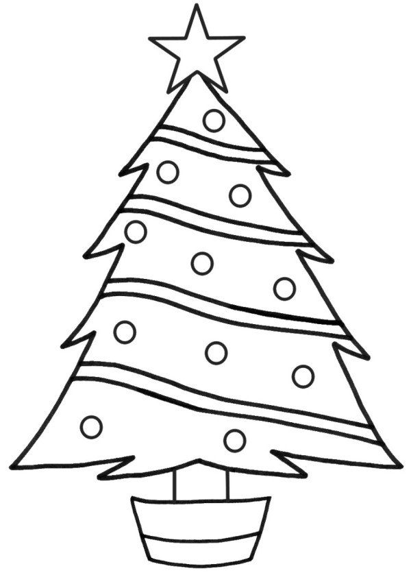 Christmas Tree Coloring Page Printable - Christian Coloring Pages 