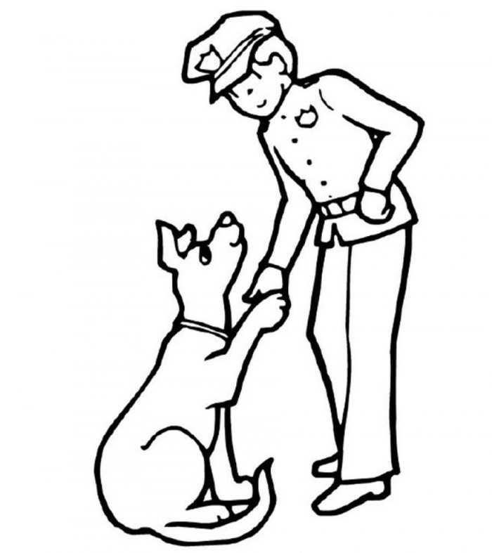 K 9 Police Dog Coloring Pages | 99coloring.com