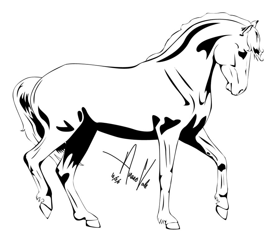 Horse Outline Clip Art Vector Free For Download - Clipart library 
