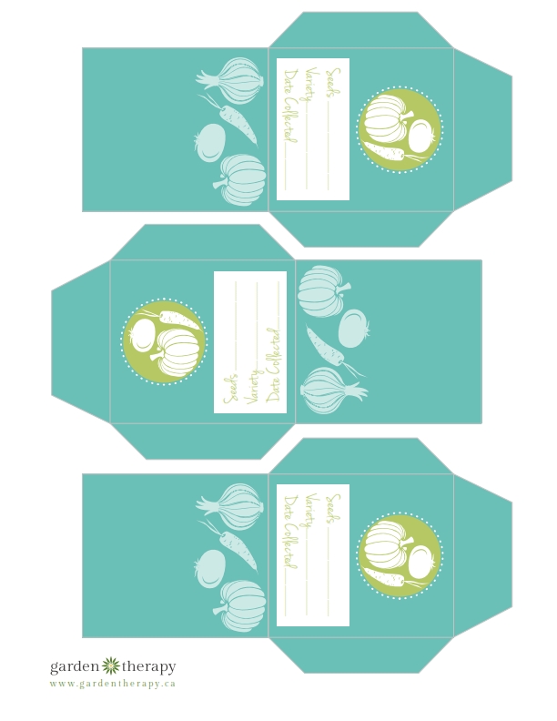 Free Printable Vegetable Seed Envelopes - Garden Therapy