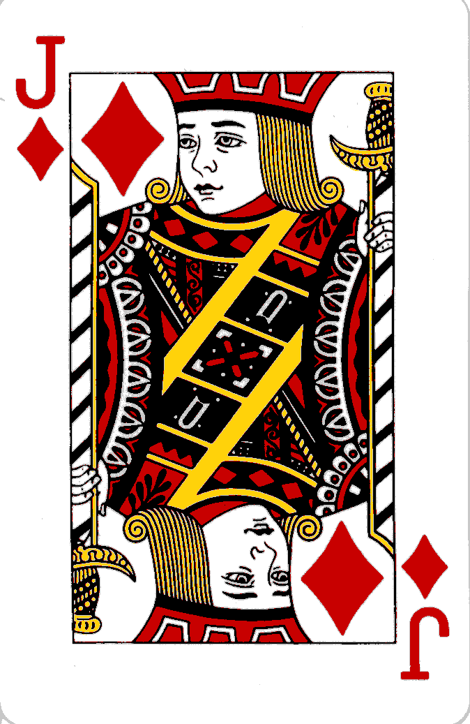 Courts on playing cards
