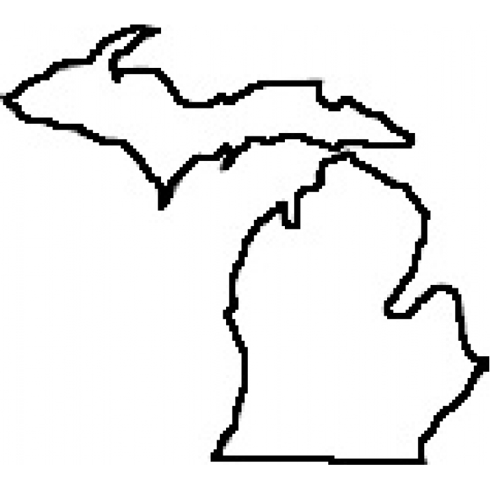 michigan state map clipart