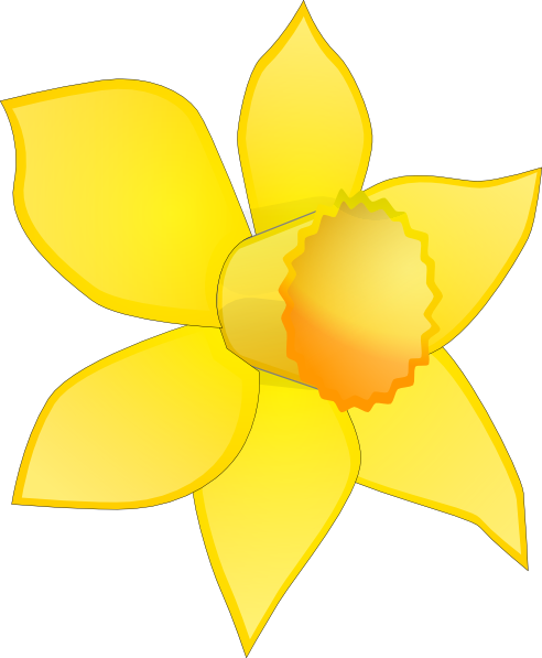 Daffodil Image Stripped clip art - vector clip art online, royalty 