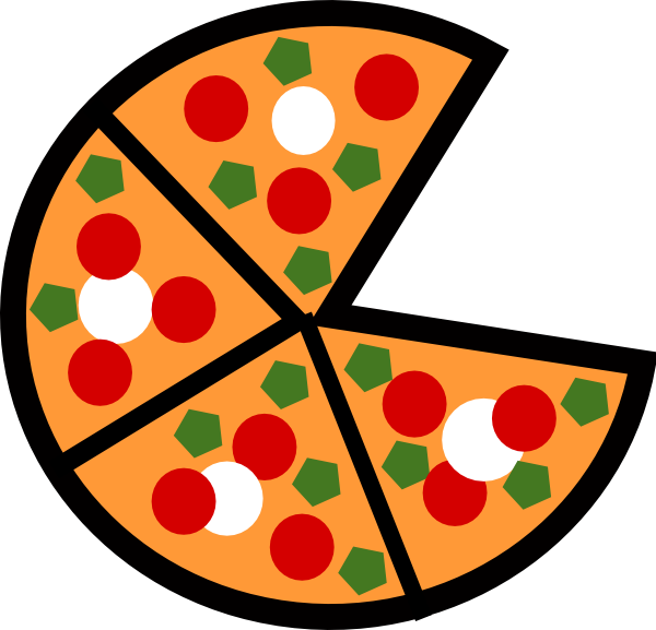 Pizza Slices clip art - vector clip art online, royalty free 
