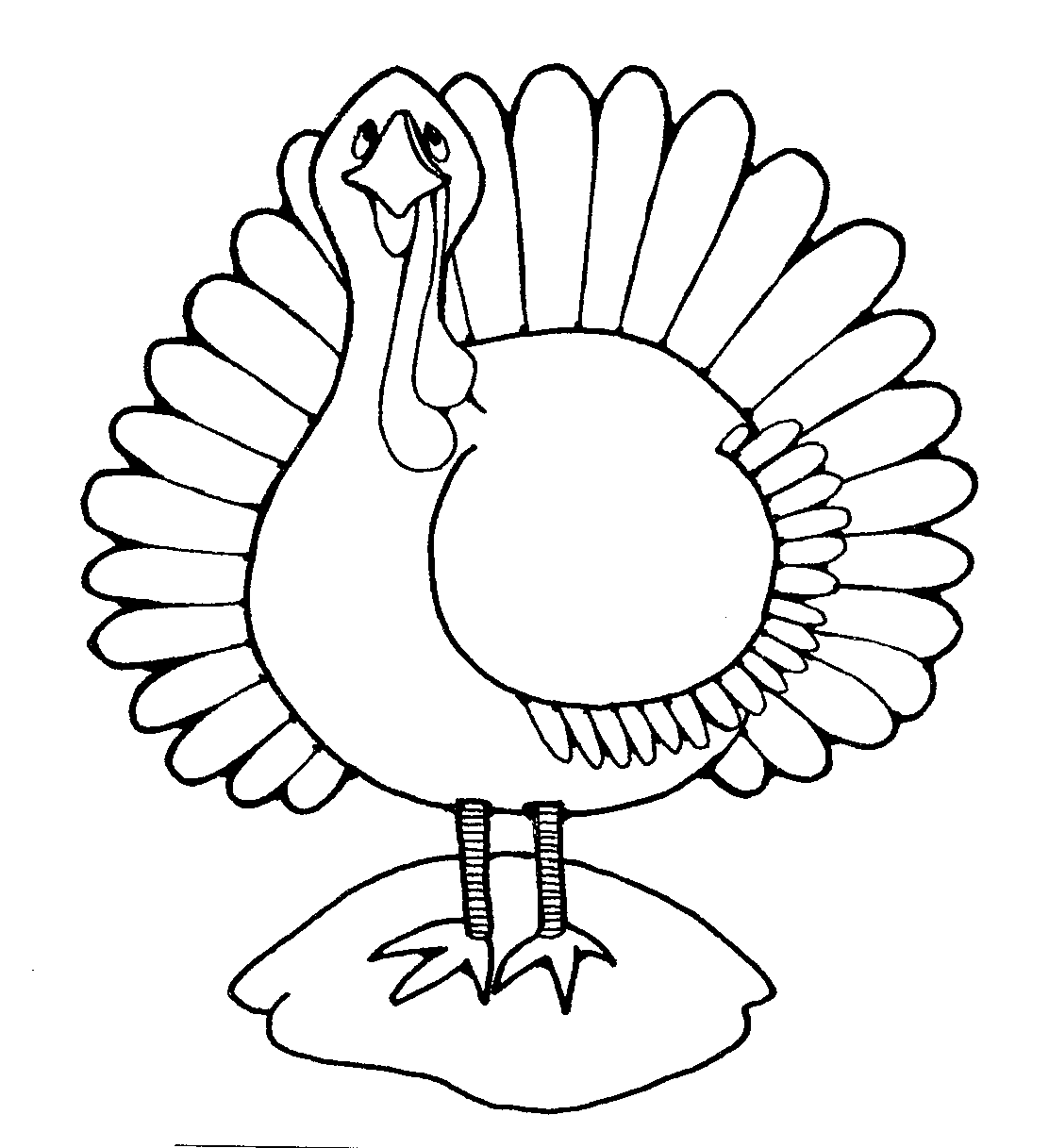 Turkey Line Drawing - Clipart library