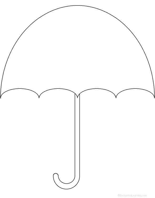Clip Arts Related To : printable umbrella cut out. 