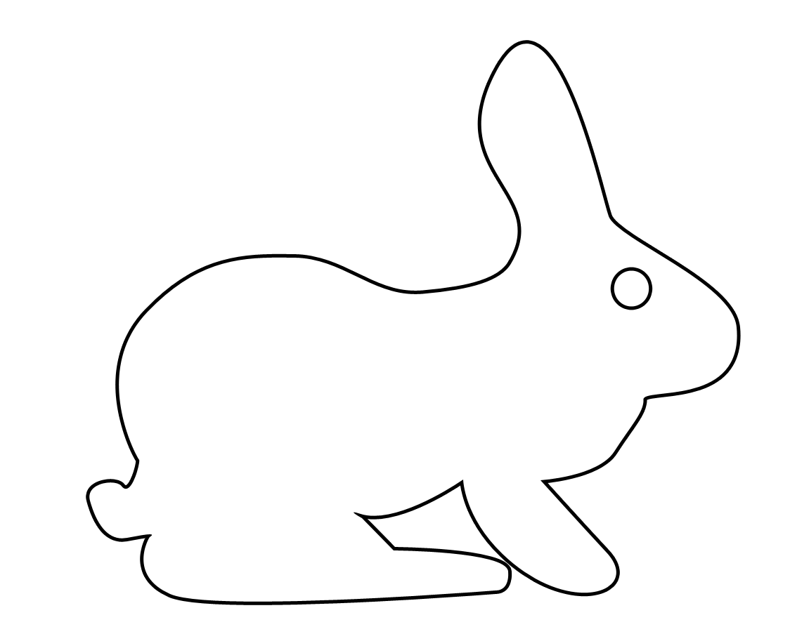 Bunny Rabbit Outline - Clipart library