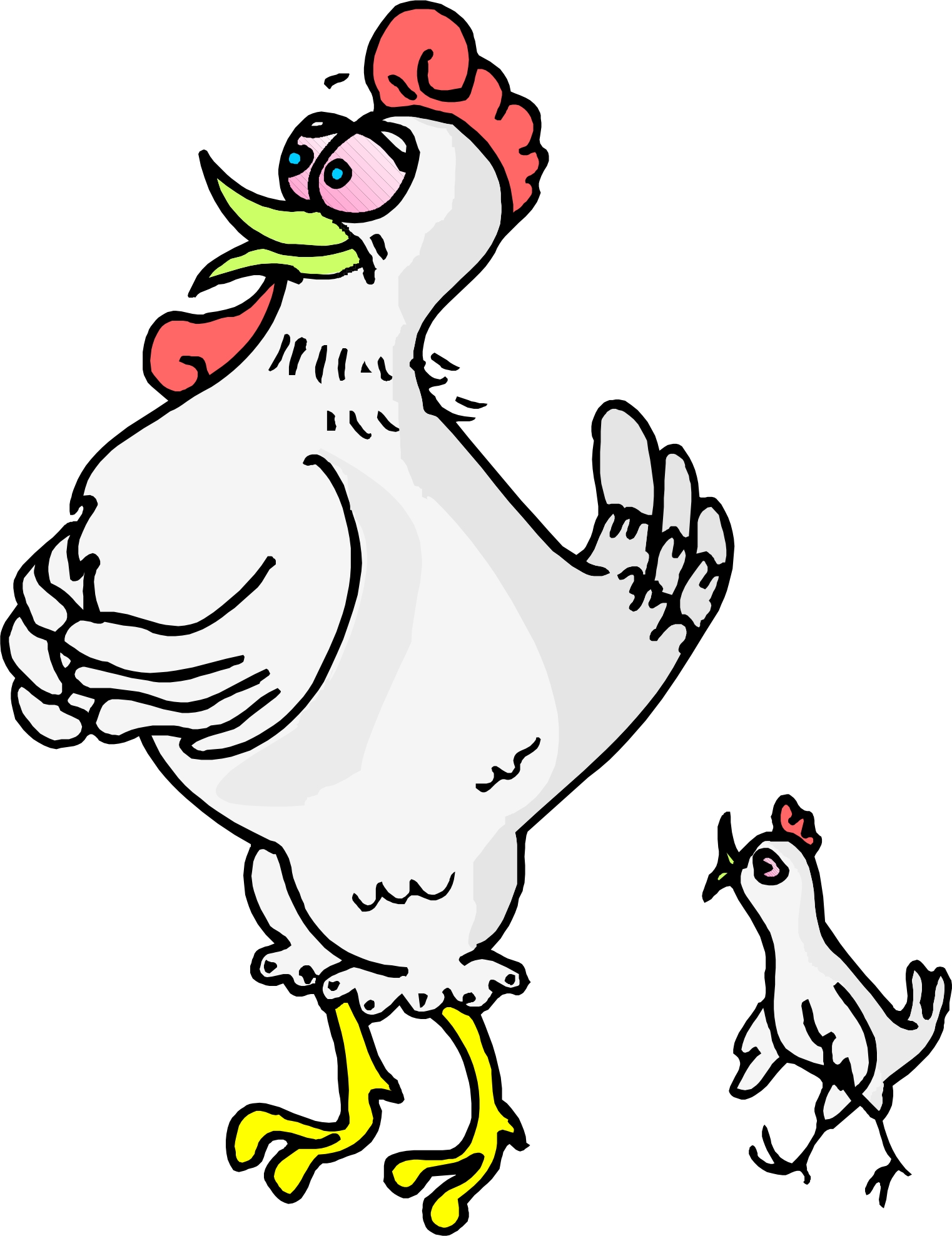 free clip art cartoon chicken - photo #44