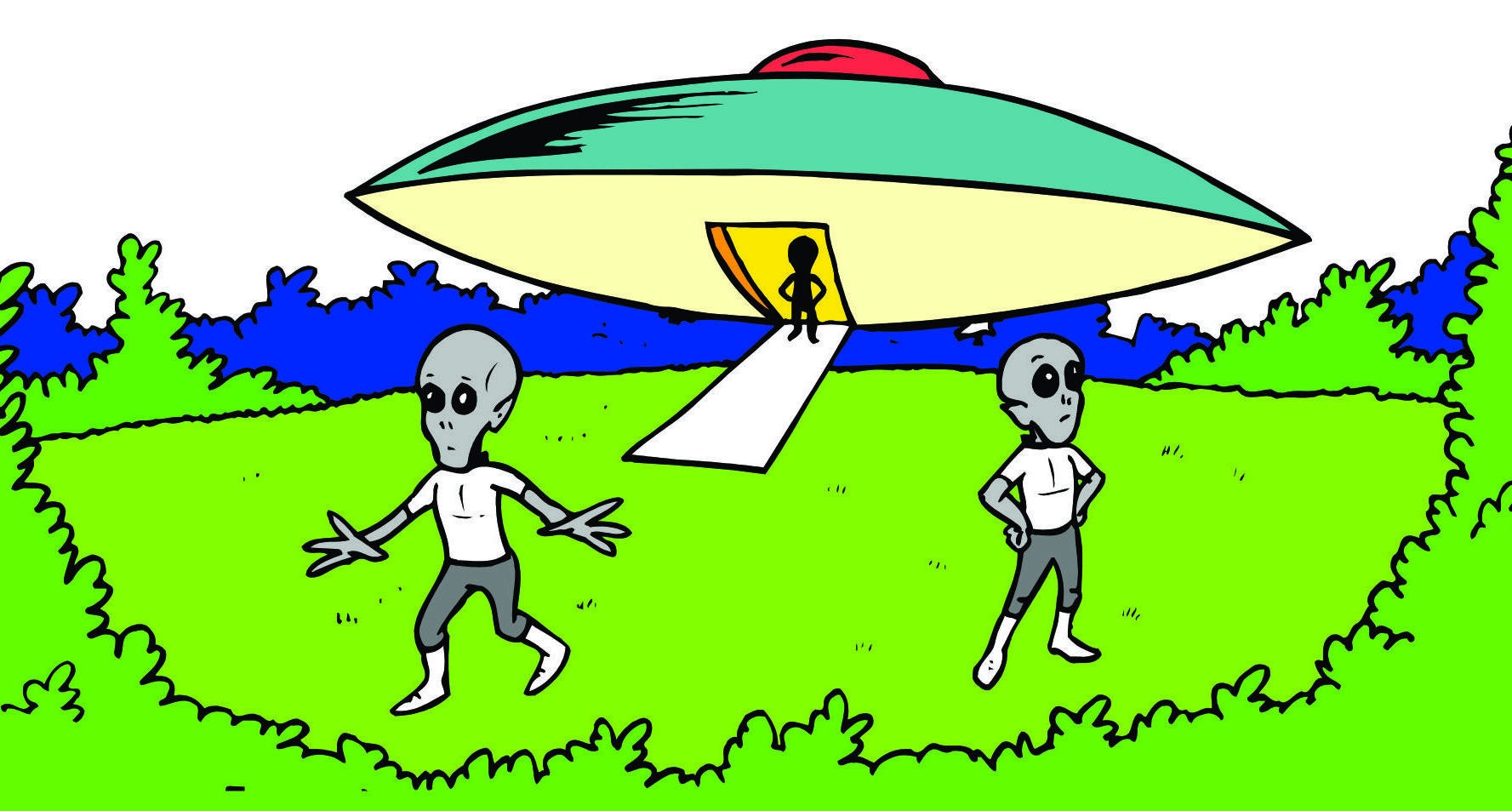 aliens on earth cartoon - Clip Art Library