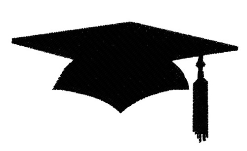 King Graphics Embroidery Design: Graduation Cap 1.90 inches H x 