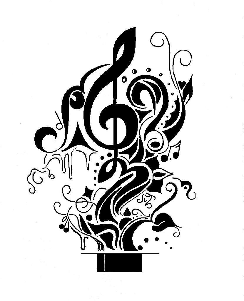 music tattoo designs - Clip Art Library