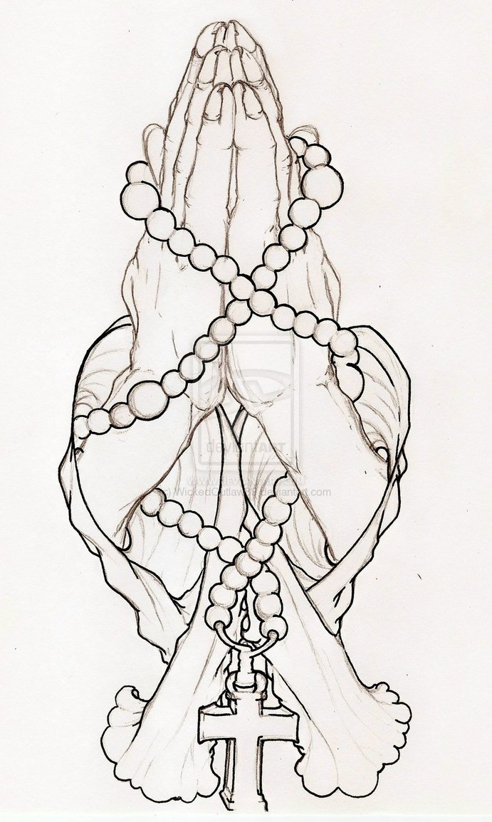 Clip Arts Related To : praying hands tattoo outline. 