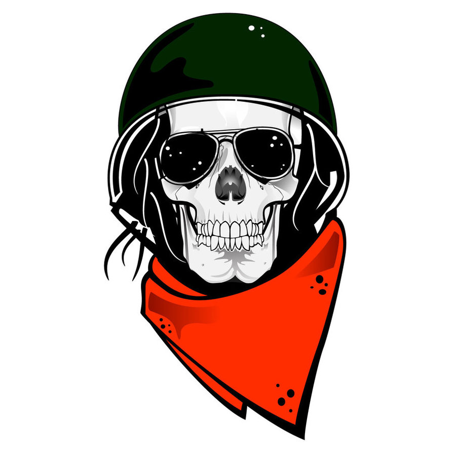 Skull With Helmet Vector by Vectorportal on Clipart library
