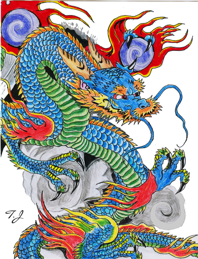 Blue Chinese Dragon..again by Silgan on Clipart library