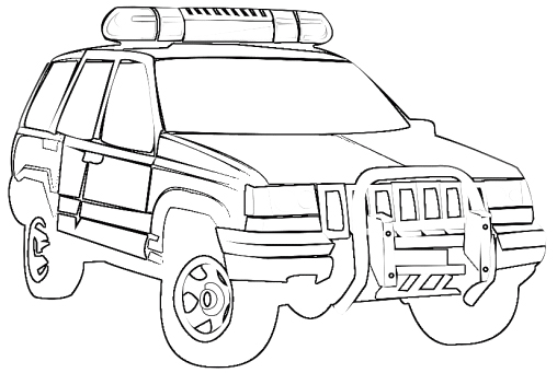 police truck coloring page