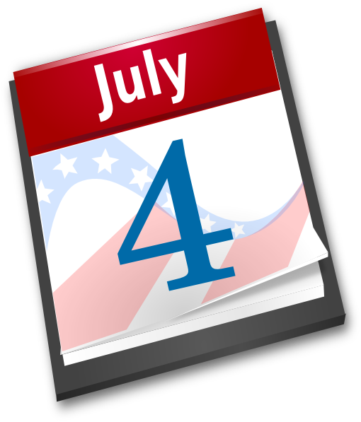 Fourth Of July Calendar clip art - vector clip art online, royalty 