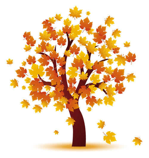 Autumn of Tree design vector ser 04 - Vector People free download