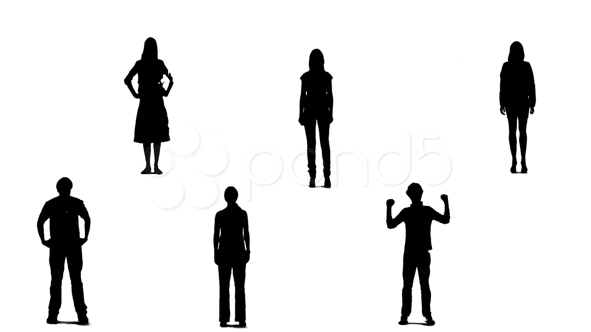 Raise Two Hands People Silhouette . Stock Footage - YouTube