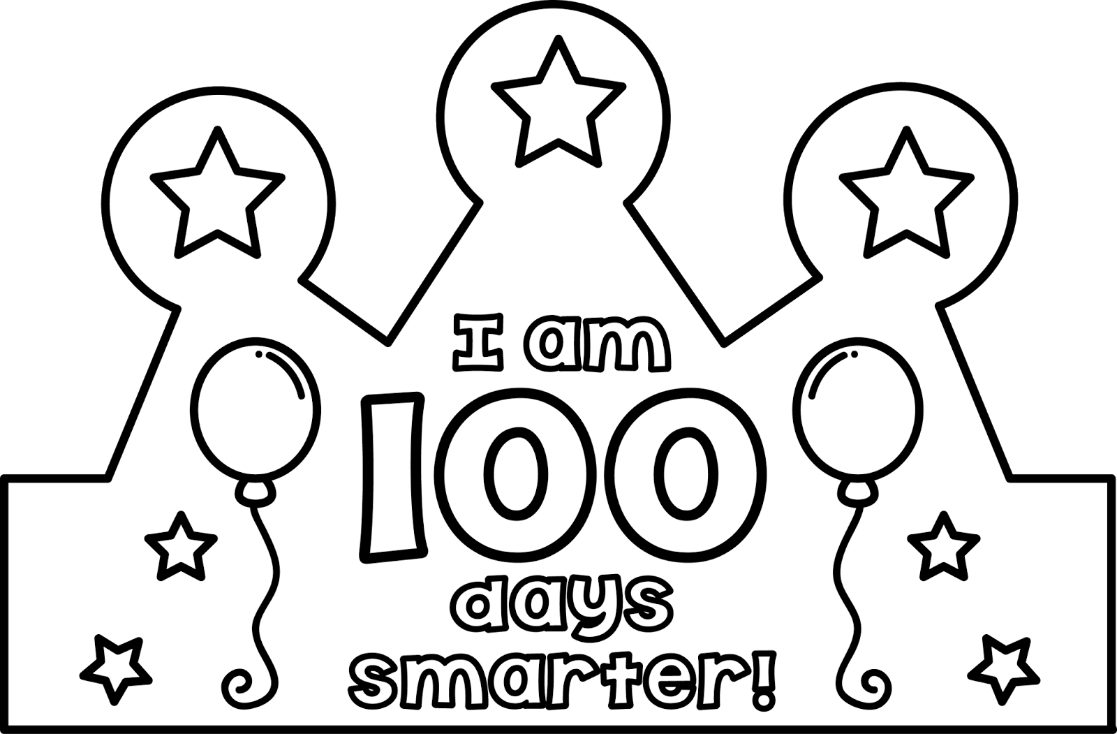 100 Day Hats Printable