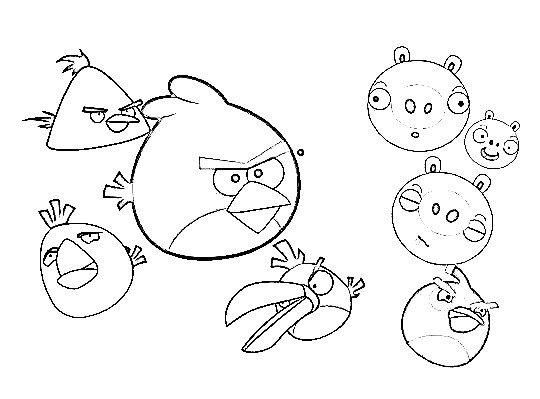 Lots Angry Birds Colouring Pages | V�rityskuvat ja monisteet 