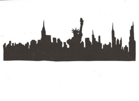 New York skyline silhouette by hilemanhouse on Etsy