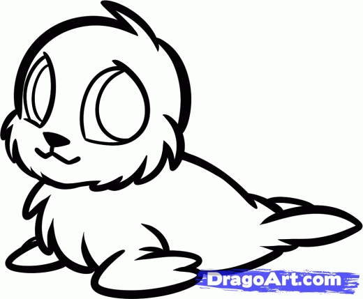 Free Cute Seal Coloring, Download Free Cute Seal Coloring png images