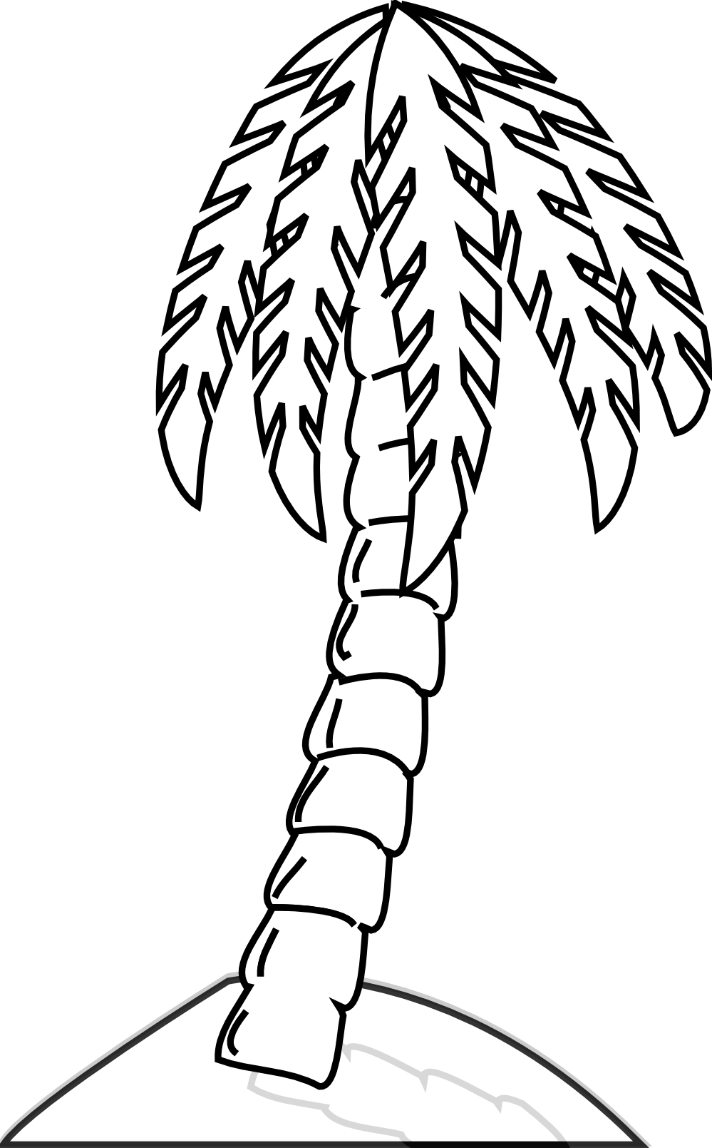 Free Palm Leaf Clipart Black And White, Download Free Clip Art, Free