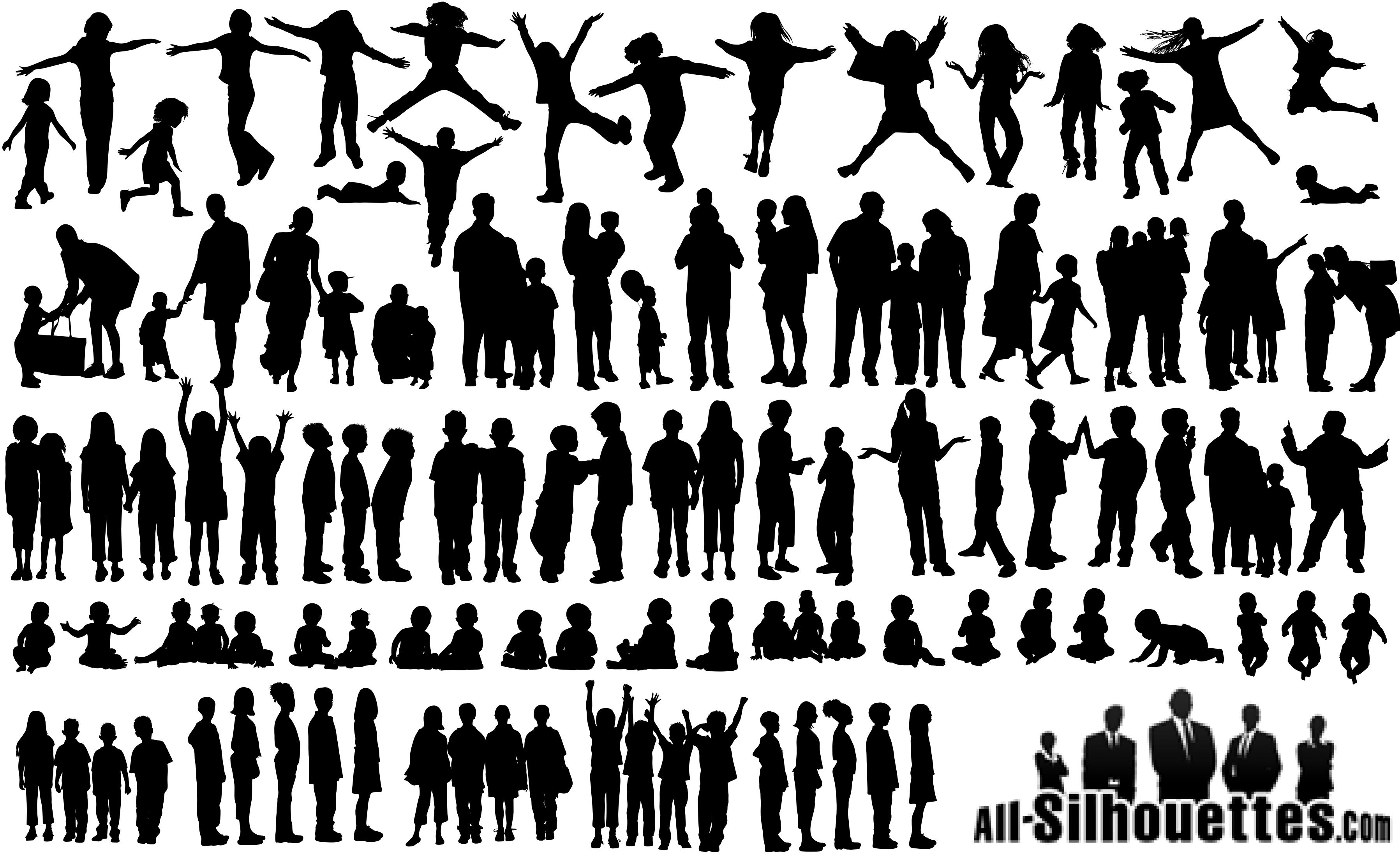 Teenager Silhouette Vector Free - HD Photos Gallery