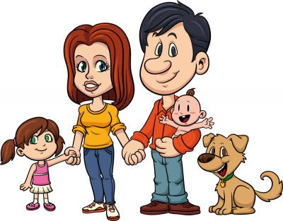 animated cartoon nuclear family - Clip Art Library