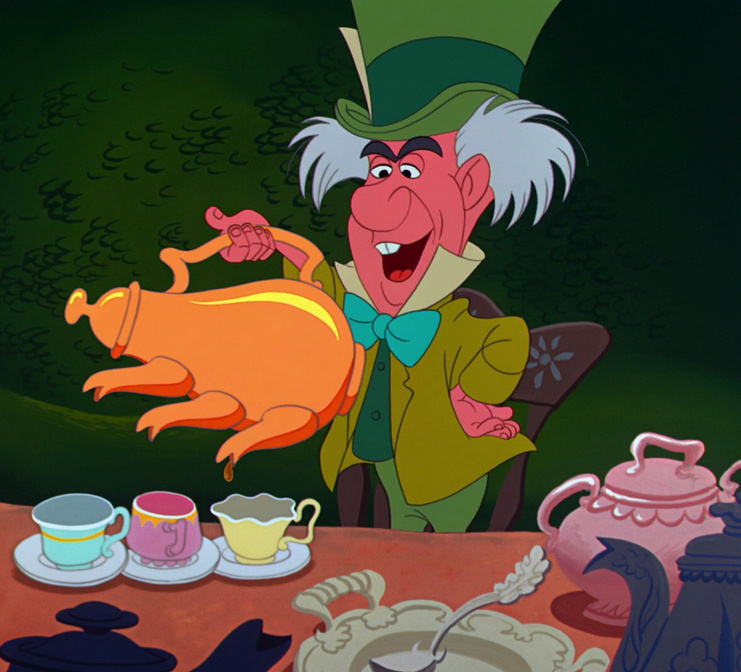 mad hatter pouring tea - Clip Art Library