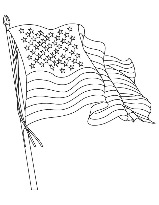 Printable American Flag Coloring Page - AZ Coloring Pages