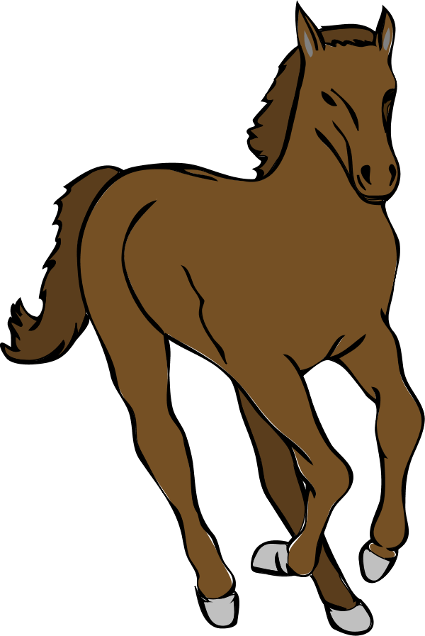 running horse - vector Clip Art