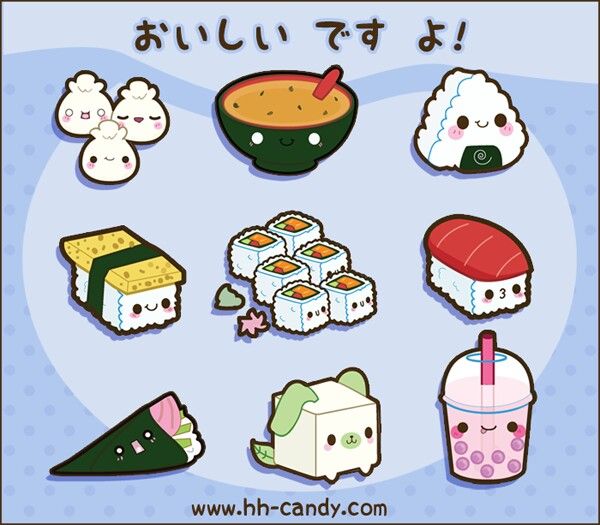 cute japanese food anime - Clip Art Library