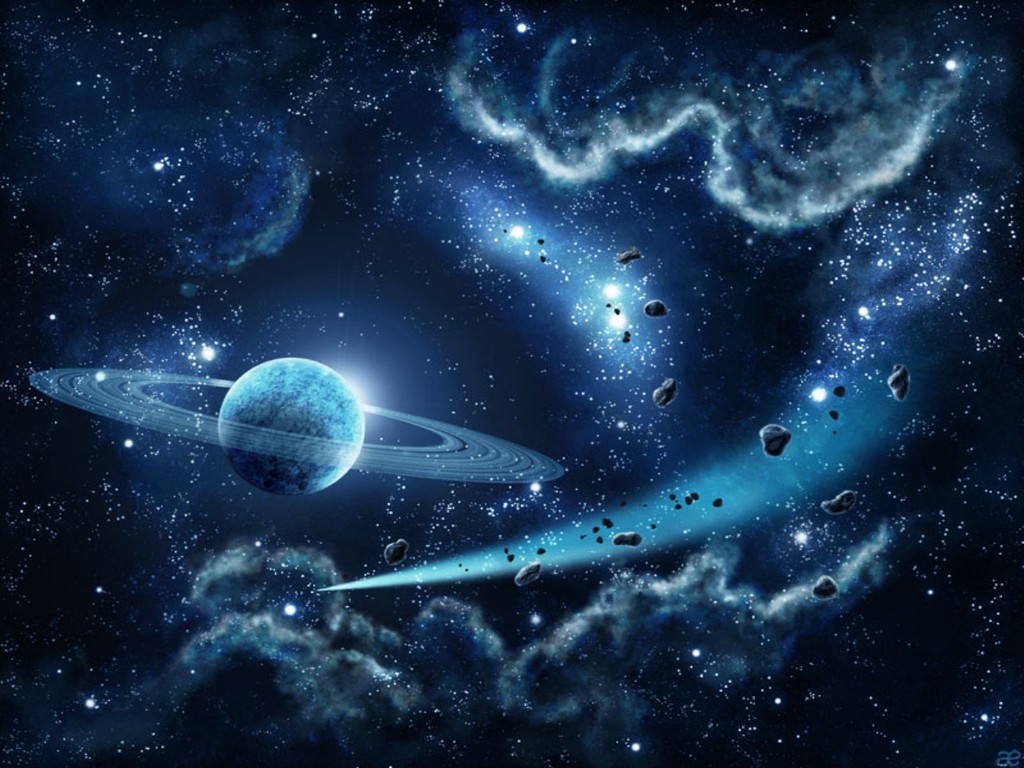 blue star in space wallpaper