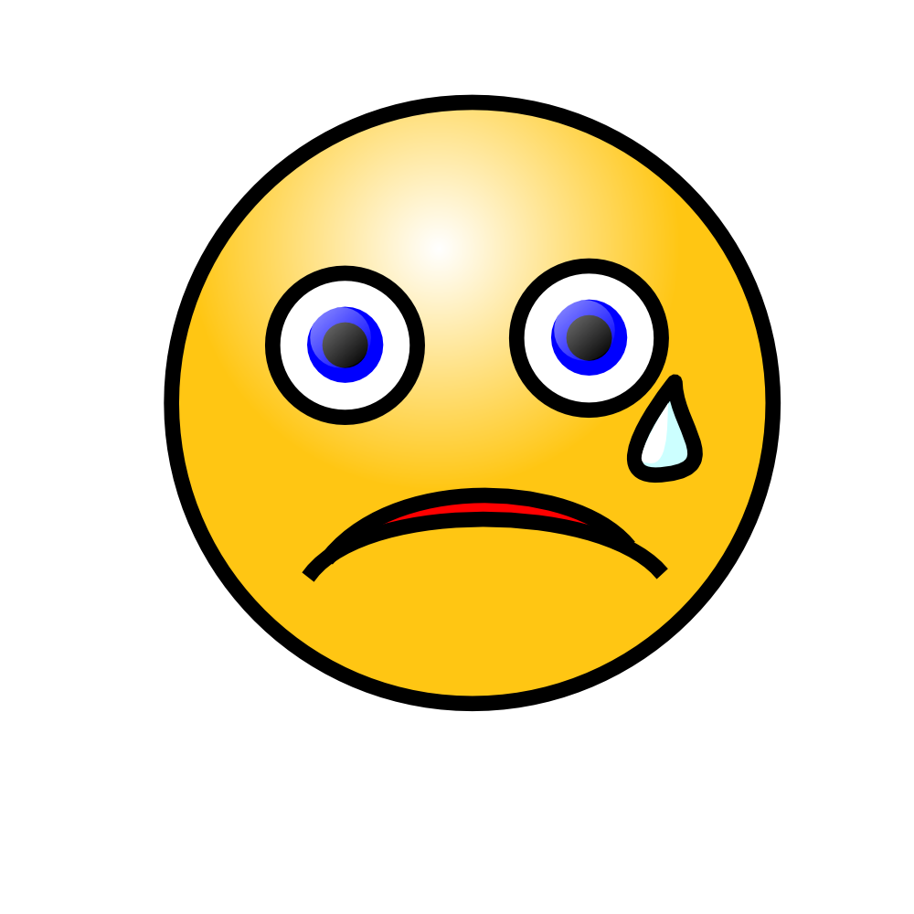 OnlineLabels Clip Art - Emoticons: Crying Face