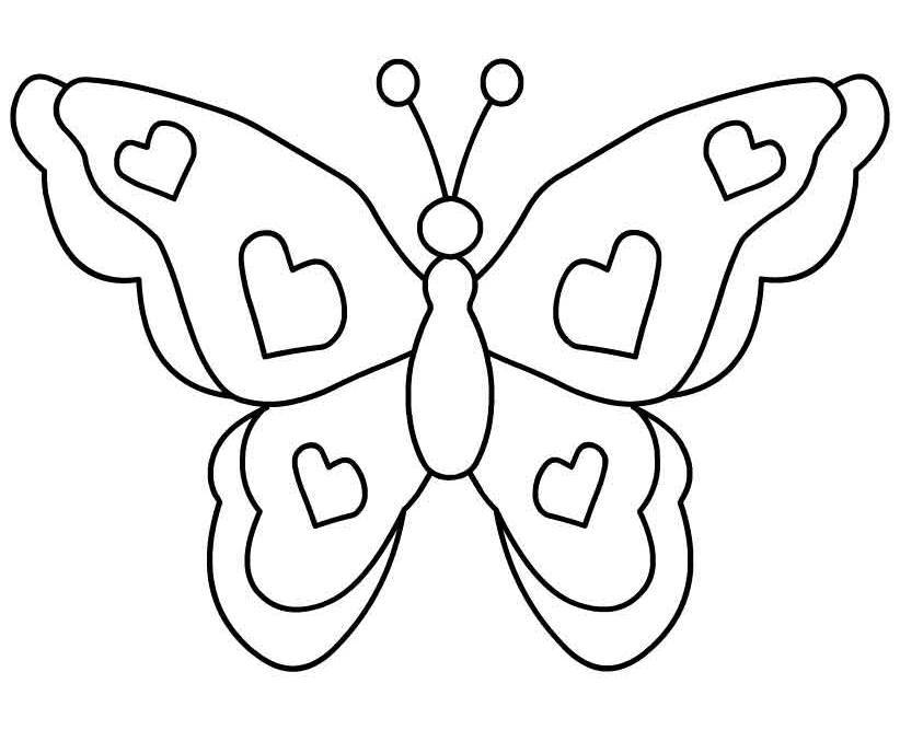 outline clip art butterfly black and white - Clip Art Library
