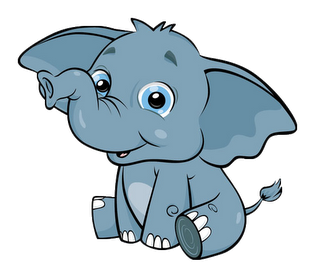 Cute Baby Elephant Clipart - Gallery