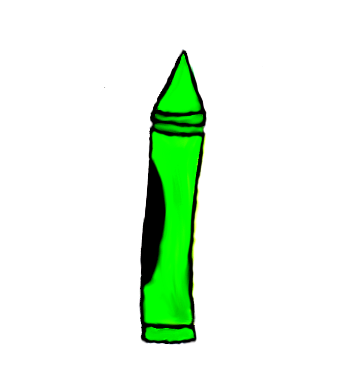 Green Crayon Clip Art