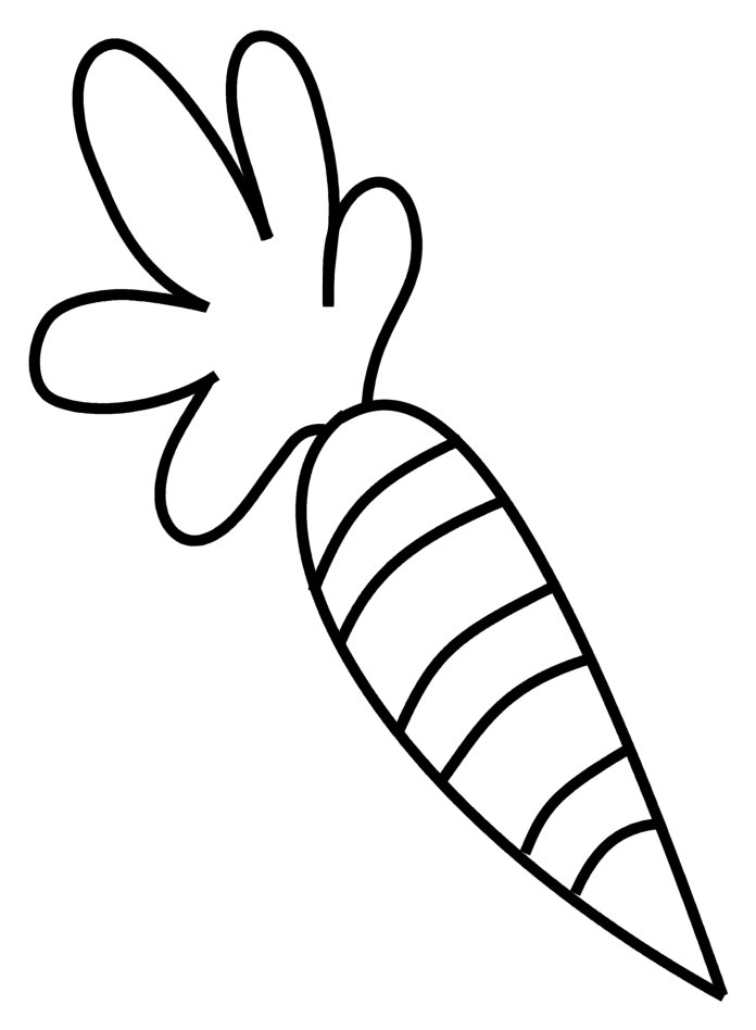 free black and white clipart carrot - photo #36